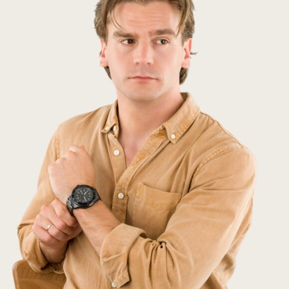 Fossil FS5688 FB-02 Three-Hand Date Black Stainless Steel Men's Watch - Picture 4 of 5